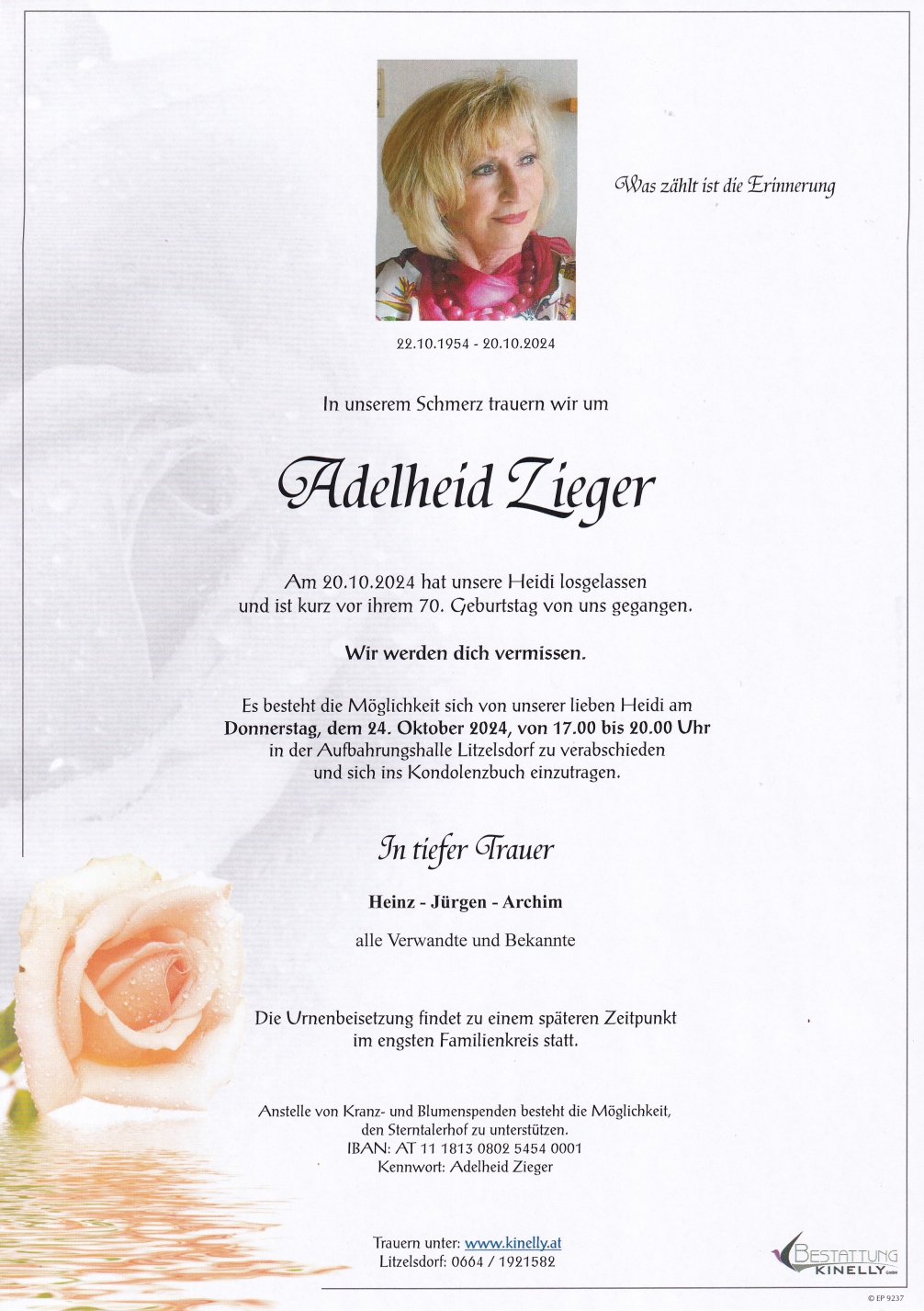 Adelheid Zieger, Parte