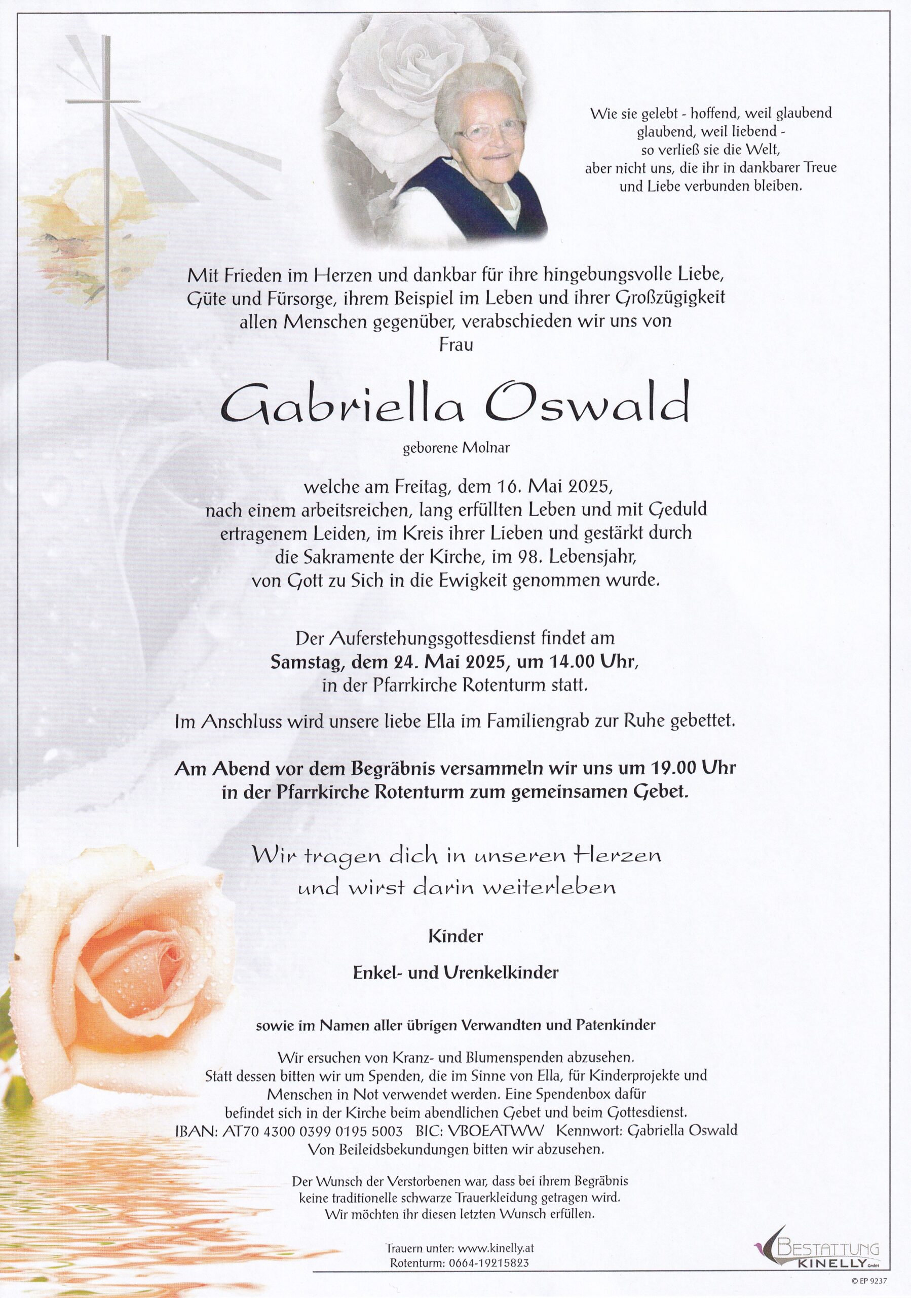 Gabriella Oswald - Bestattung Kinelly