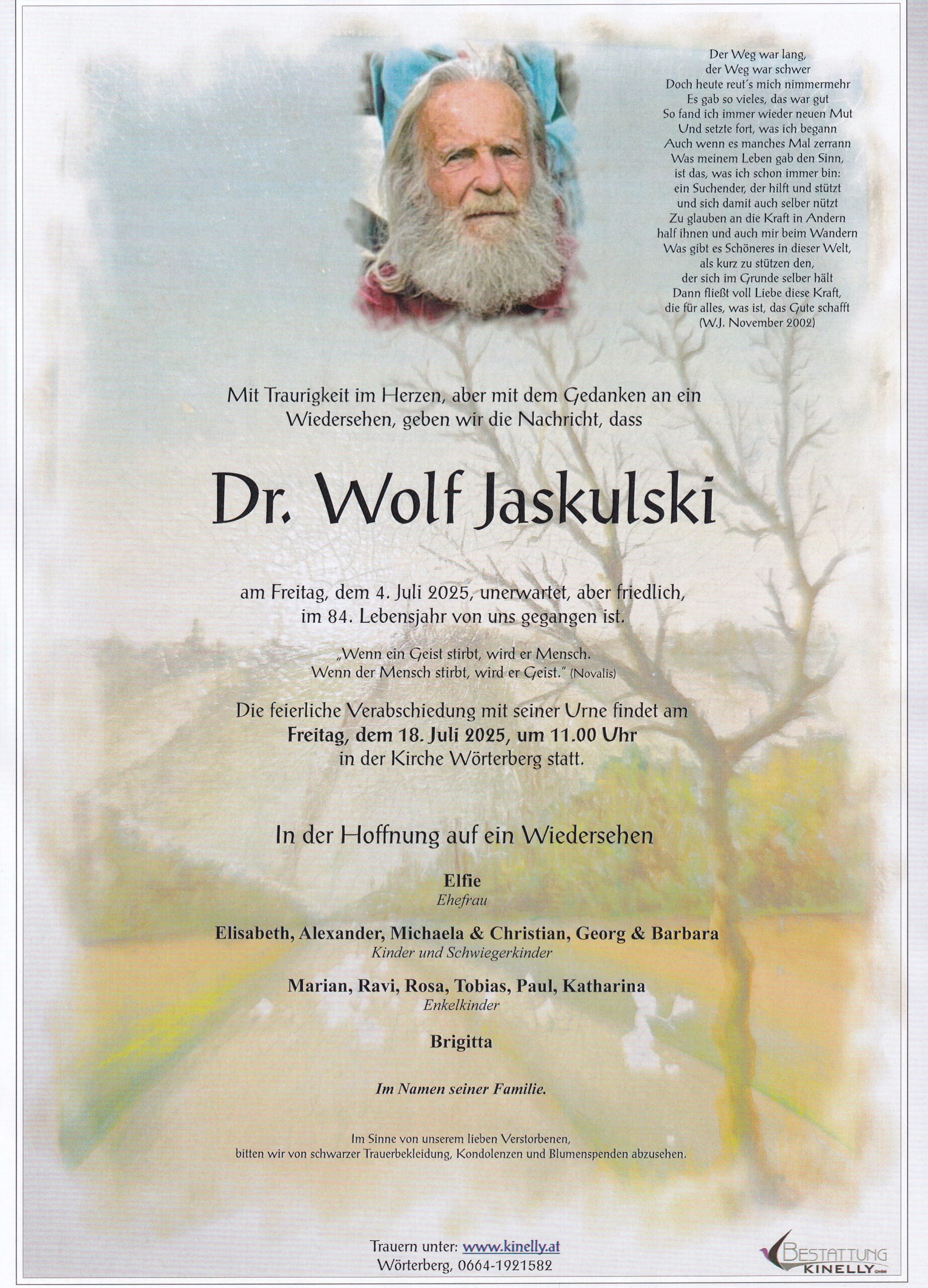 Dr. Wolf Jaskulski - Bestattung Kinelly