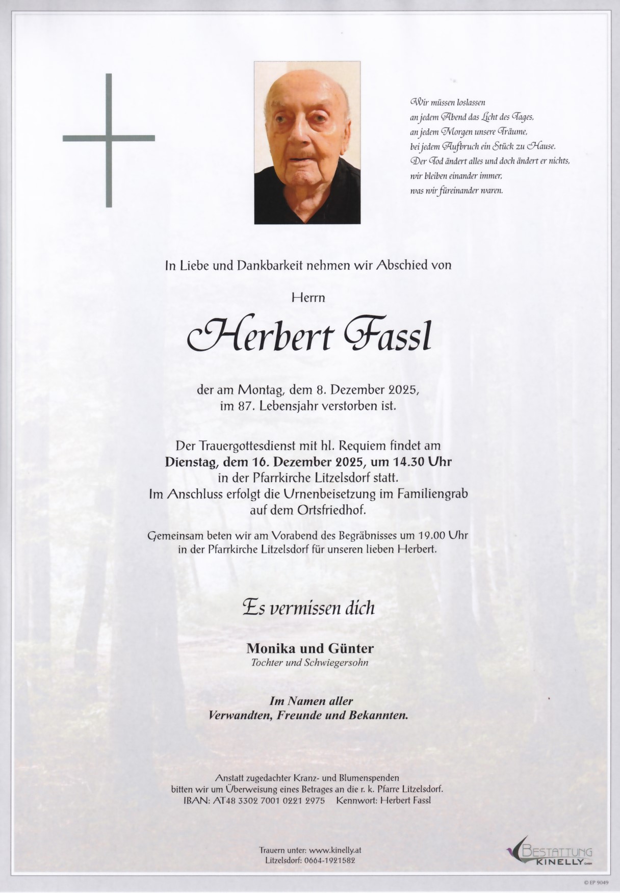Herbert Fassl - Bestattung Kinelly